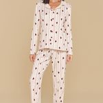 Pijama Feminino Longo com Botões Heart