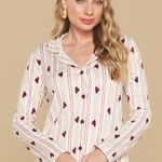 Camisola Curta Manga longa com Botões Heart