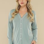 Pijama Feminino Longo com Botões Verde Sereno