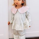 Pijama Feminino Infantil Manga longa e Calça Afeto - Aline Mareto