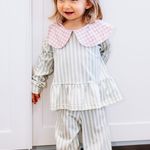 Pijama Feminino Infantil Manga longa e Calça Afeto - Aline Mareto