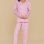 Pijama Feminino Longo com Botões Romantic