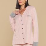 Pijama Feminino Longo com Botões Essência