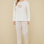 Pijama Feminino Manga longa e Calça Doce Aconchego