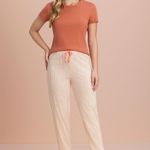 Pijama Feminino Manga curta Canelada e Calça Sonhos