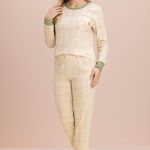 Pijama Feminino Manga longa e Calça Iluminar