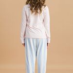 Pijama Feminino Infantil Manga longa e Calça Peace