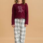 Pijama Feminino Infantil Manga longa e Calça Yourself