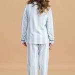 Pijama Feminino Infantil Longo com Botões Sonho Azul