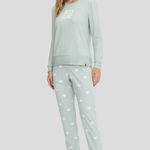 Pijama Feminino Moletinho Manga longa e Calça Amore