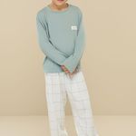 Pijama Masculino Infantojuvenil Manga longa e Calça Goog Morning