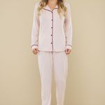 Pijama Feminino Longo com Botões Sonho Rosado