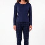 Pijama Feminino Manga longa e Calça Priscila