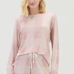 Pijama Feminino Manga longa e Calça Rosé Classic