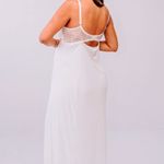 Camisola Amamentação Longa com Renda Branco Eduarda