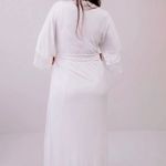 Robe Longo com Renda Branco Eduarda