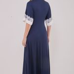 Kaftan Longo em Viscose com Renda Chantilly Heloísa