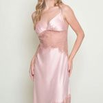 Camisola Longa em Cetim e Renda Mariane - Miss Victtoria