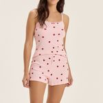 Short Doll Alça Canelado Ladybird