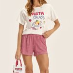 Short Doll Manga curta Pasta Lover