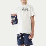 Pijama Masculino Infantil Manga curta Maratona Eco