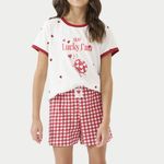 Short Doll Infantil Manga curta Minha Sorte