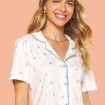Camisola Curta Manga curta com Botões Amor