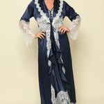 Robe Longo em Cetim com Renda Milena - Miss Victtoria