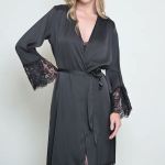 Robe Longo em Cetim e Renda Mirela - Miss Victtoria