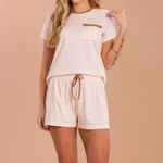 Short Doll Manga curta Vichy Rose