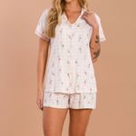 Short Doll Manga curta com Botões Provença Chic