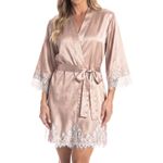 Robe Curto em Cetim e Renda Siena Alícia - Daniela Tombini