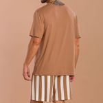 Pijama Masculino Manga curta Caramel Stripes