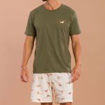 Pijama Masculino Manga curta Estrela de Belém
