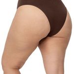 Calcinha Tanga Plus Cós Alto sem Costura Plus Size