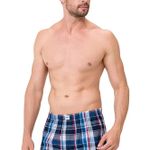 Cueca Samba Canção Xadrez Tons de Azul