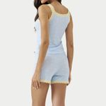 Short Doll Regata Ribana Canelada com Renda Solar