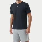 Pijama Masculino Manga curta Dinâmico Preto