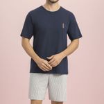 Pijama Masculino Manga curta Pausa