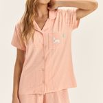 Short Doll Manga curta com Botões True Love Coral