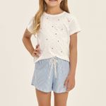 Short Doll Infantil Manga curta Bonjour Mon Amour