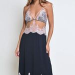 Camisola Midi Alça em Tule e Renda Teresa - Miss Victtoria