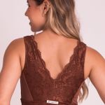 Cropped sem Bojo em Microfibra e Renda ID Essencial