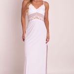 Camisola Longa Alça em Tule e Renda Nuances