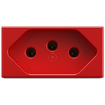 Módulo Tomada 2P+T Vermelho 20A/250Vca Engate Convencional Vermelho Brilho (39259)