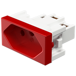 Módulo Tomada 2P+T Vermelho 20A/250Vca Engate Convencional Vermelho Brilho (39259)