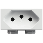 Módulo Tomada 2P+T 10A/250Vca Engate Rápido Branco Brilho (39497)