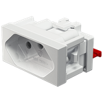 Módulo Tomada 2P+T 10A/250Vca Engate Rápido Branco Brilho (39497)