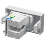 Módulo Tomada RJ45 Cat6 Branco Brilho (41005)