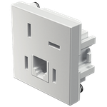 Módulo Tomada Telefone Telebrás + RJ11 Branco Fosco (40002)